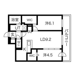 アルファスクエア北12西3の物件間取画像